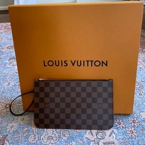 Authentic Louis Vuitton Pouchette Damier Ebene